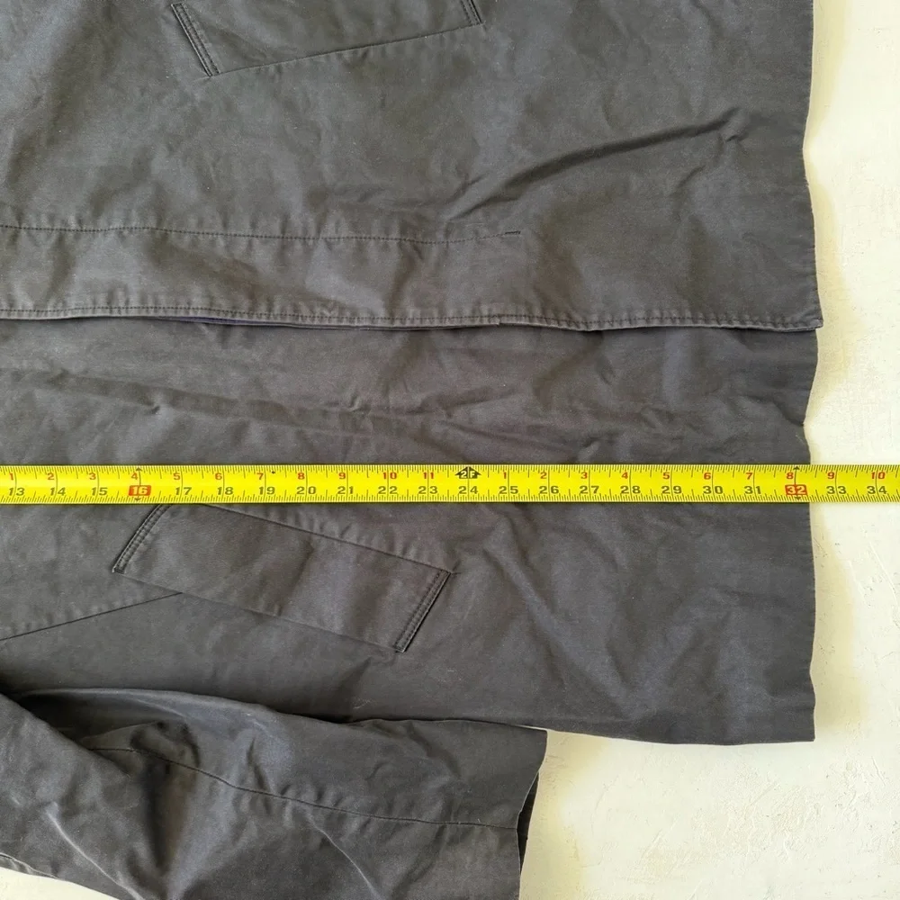 Cerruti 1881 Men Black Nylon Jacket Coat Button Pockets Outwear VTG